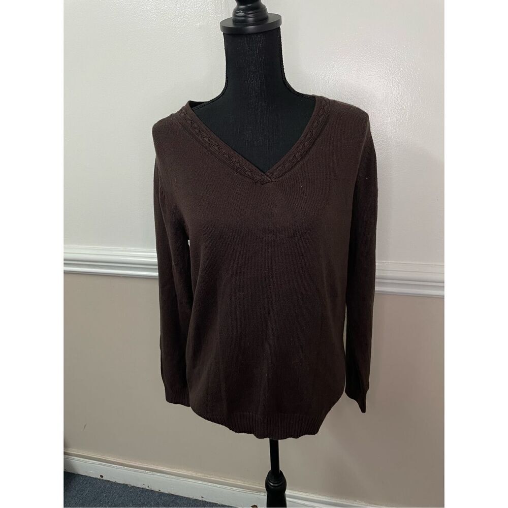 White Stag V-Neck Sweater Size Large